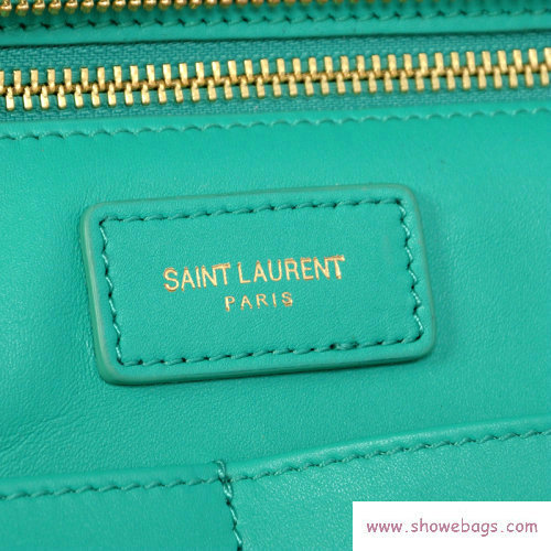 YSL cabas chyc medium bag calfskin leather 8837 green - Click Image to Close